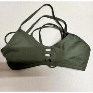Jolyn Tomcat Tie-Back Bikini Top – Army (Size M)